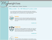 Tablet Screenshot of myweightloss.com